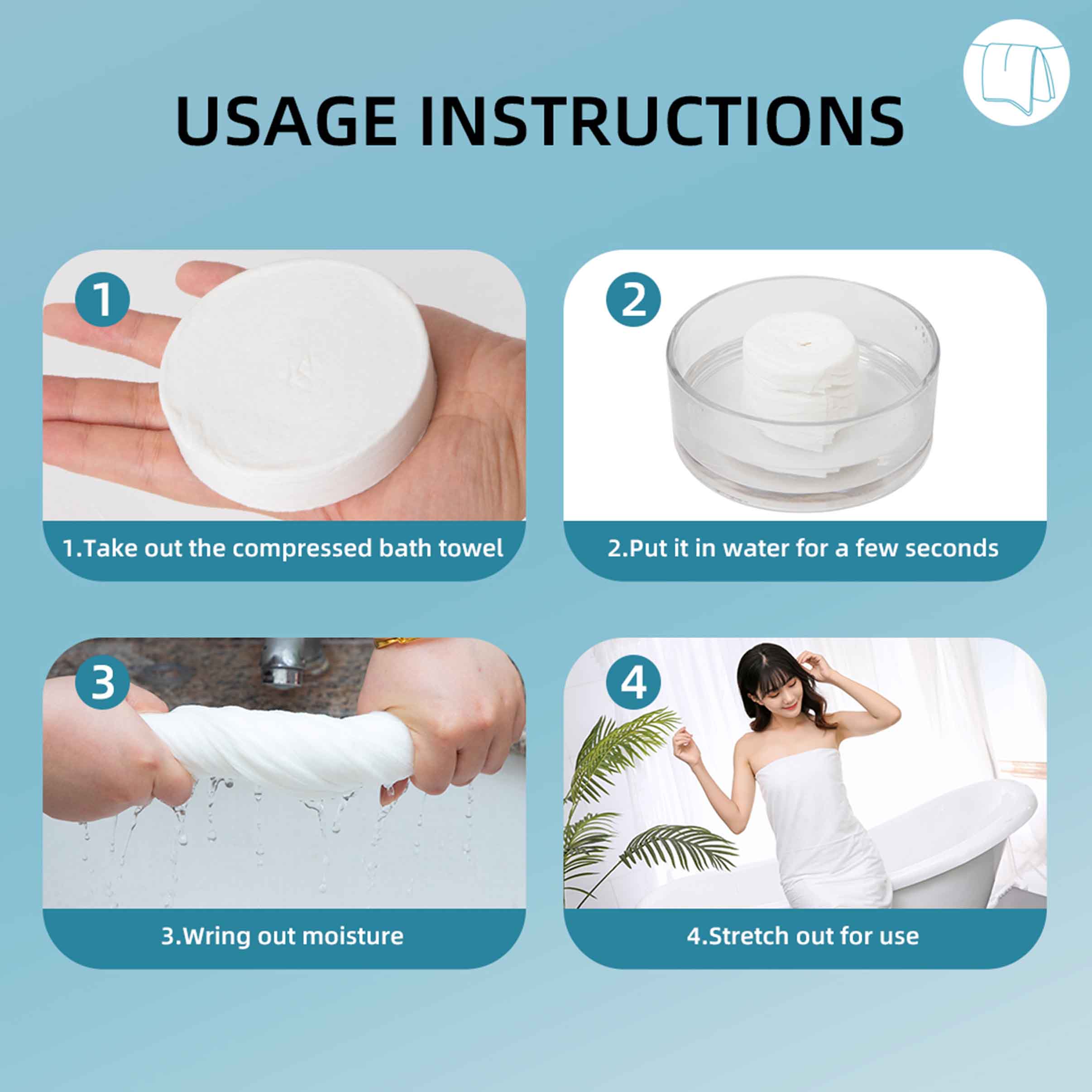 Compressed Bath Towels Compressed Bath Towels